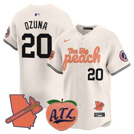 Men's Atlanta Braves The Big Peach Vapor Premier Limited Jersey - All Stitched