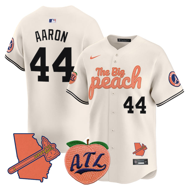 Men's Atlanta Braves The Big Peach Vapor Premier Limited Jersey - All Stitched