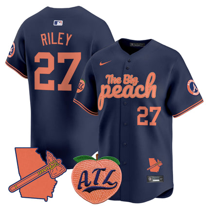 Men's Atlanta Braves The Big Peach Vapor Premier Limited Jersey - All Stitched