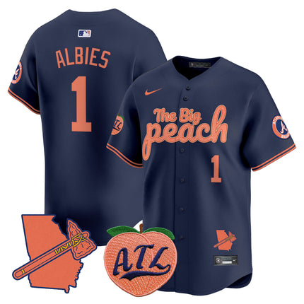 Men's Atlanta Braves The Big Peach Vapor Premier Limited Jersey - All Stitched