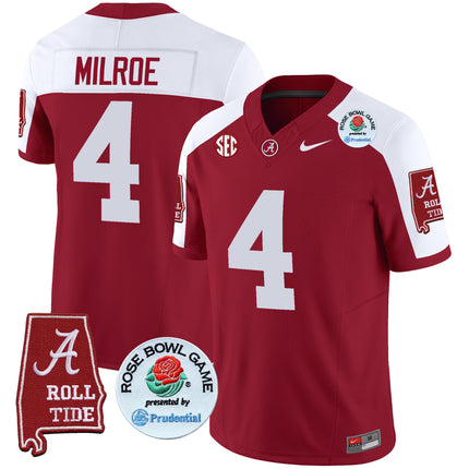 Men's Alabama Crimson Tide Rose Bowl Patch Vapor Limited Jersey - All Stitched
