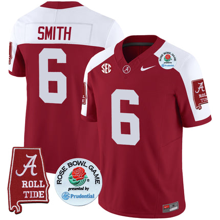 Men's Alabama Crimson Tide Rose Bowl Patch Vapor Limited Jersey - All Stitched