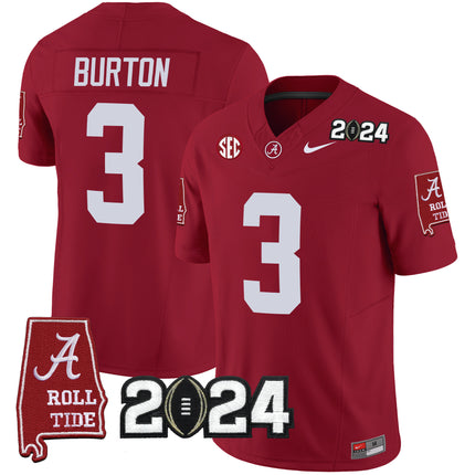 Men's Alabama Crimson Tide 2024 Vapor Limited Jersey - All Stitched
