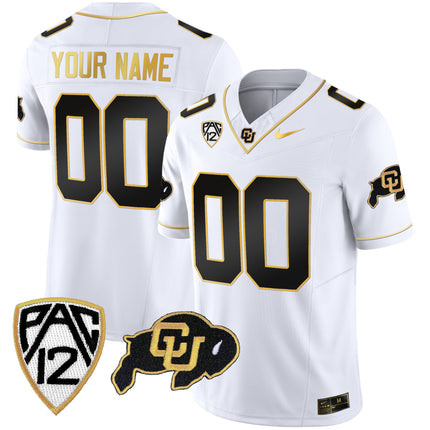 Colorado Buffaloes Gold Vapor Limited Custom Jersey - All Stitched
