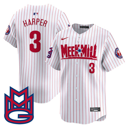 Men's Phillies Meek Mill Vapor Premier Limited Jersey - All Stitched
