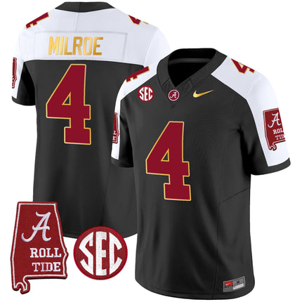 Men's Alabama Crimson Tide Gold Trim Vapor Jersey - Alabama Map - All Stitched
