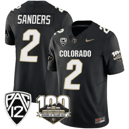 Men's Colorado Buffaloes 100th Seasons At Folsom Field Patch Vapor Limited Jersey V2 ?All Stitched
