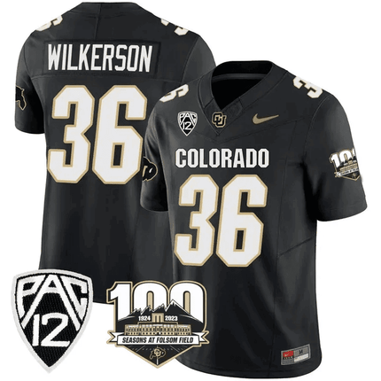 Men's Colorado Buffaloes 100th Seasons At Folsom Field Patch Vapor Limited Jersey V2 ?All Stitched