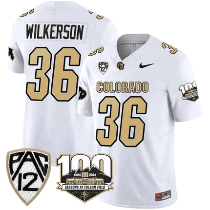 Men's Colorado Buffaloes 100th Seasons At Folsom Field Patch Vapor Limited Jersey V2 ?All Stitched