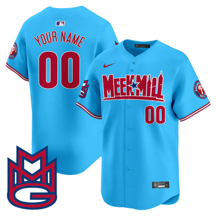 Phillies Meek Mill Vapor Premier Limited Custom Jersey - All Stitched