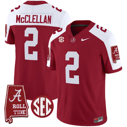 Men's Alabama Crimson Tide Vapor Limited Jersey V3 - Alabama Map - All Stitched