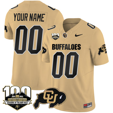 Colorado Buffaloes 100 Seasons Patch Vapor Limited Custom Jersey - All Stitched