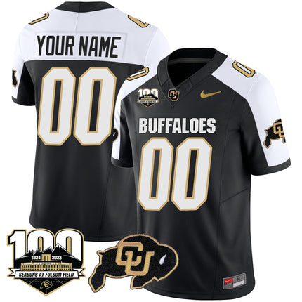 Colorado Buffaloes 100 Seasons Patch Vapor Limited Custom Jersey - All Stitched