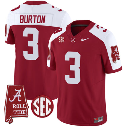 Men's Alabama Crimson Tide Vapor Limited Jersey V5 - Alabama Map - All Stitched