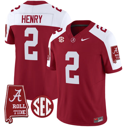 Men's Alabama Crimson Tide Vapor Limited Jersey V5 - Alabama Map - All Stitched
