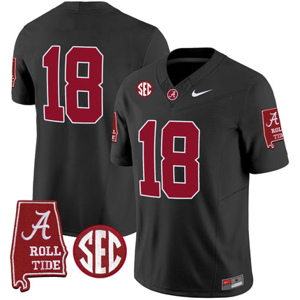 Men's Alabama Crimson Tide Vapor Limited Jersey V5 - Alabama Map - All Stitched