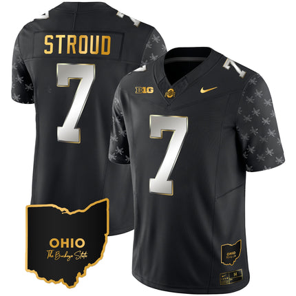 Men's Ohio State Buckeyes 2023 Alternate Gold Jersey - Stitched