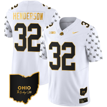 Men's Ohio State Buckeyes 2023 Alternate Gold Jersey - Stitched
