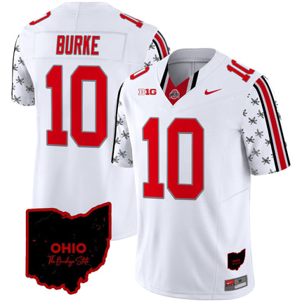 Men's Ohio State Buckeyes 2024 Home Patch Vapor Limited Jersey - All Stitched