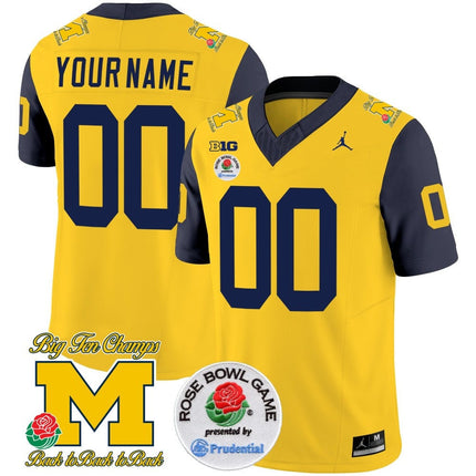 Michigan Wolverines Rose Bowl Patch Vapor Limited Jersey - All Stitched