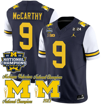 Men's Michigan Wolverines CFP 2023 National Champions Patch Vapor Jersey - All Stitched