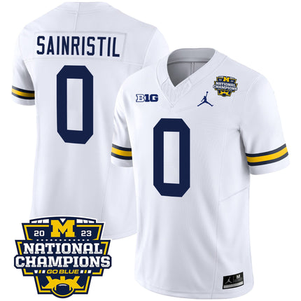 Men's Michigan Wolverines 2023 National Champions Patch Vapor Jersey V2 - All Stitched