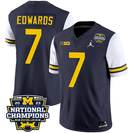 Men's Michigan Wolverines 2023 National Champions Patch Vapor Jersey V2 - All Stitched