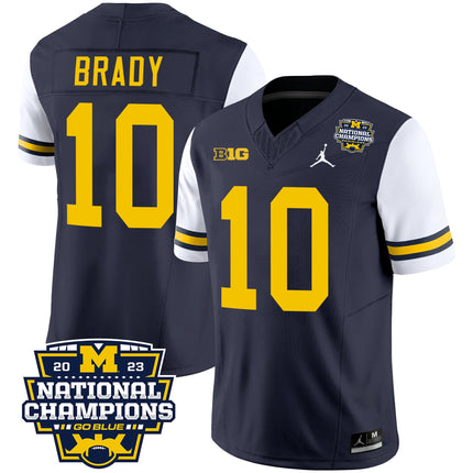 Men's Michigan Wolverines 2023 National Champions Patch Vapor Jersey V2 - All Stitched