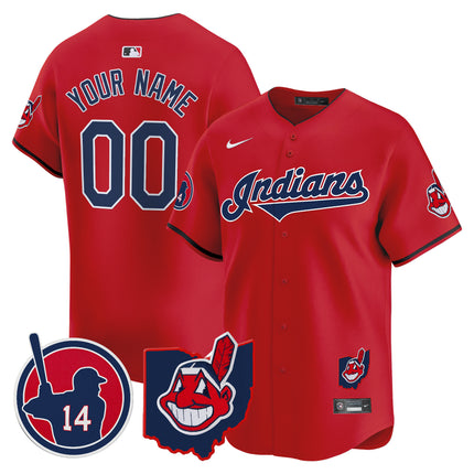 Custom Cleveland Indians Larry Doby Patch Vapor Premier Limited Jersey - All Stitched