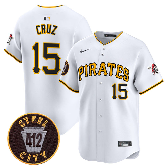 Men's Pittsburgh Pirates 412 Patch Vapor Premier Limited Jersey V3 - All Stitched