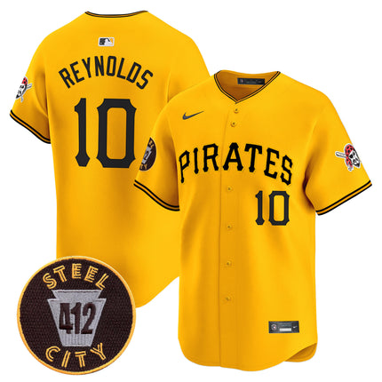 Men's Pittsburgh Pirates 412 Patch Vapor Premier Limited Jersey V3 - All Stitched