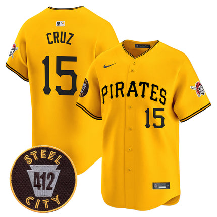 Men's Pittsburgh Pirates 412 Patch Vapor Premier Limited Jersey V3 - All Stitched