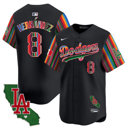 Men's Dodgers Mexico California Patch Vapor Premier Limited Jersey V5 - All Stitched