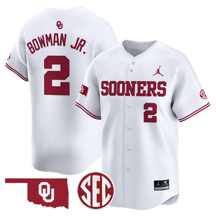 Men's Oklahoma Sooners 2024 Vapor Premier Limited Jersey V2 - SEC Patch - All Stitched