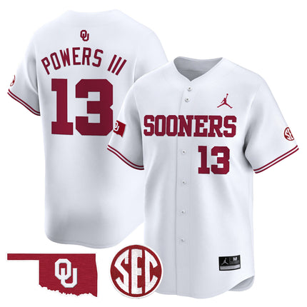 Men's Oklahoma Sooners 2024 Vapor Premier Limited Jersey V2 - SEC Patch - All Stitched