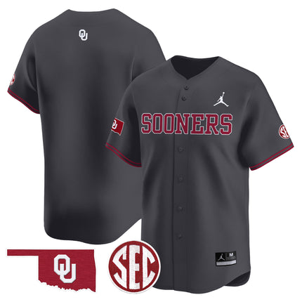 Men's Oklahoma Sooners 2024 Vapor Premier Limited Jersey V2 - SEC Patch - All Stitched