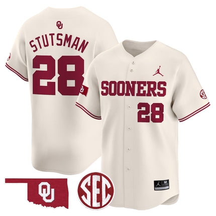 Men's Oklahoma Sooners 2024 Vapor Premier Limited Jersey V2 - SEC Patch - All Stitched