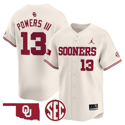 Men's Oklahoma Sooners 2024 Vapor Premier Limited Jersey V2 - SEC Patch - All Stitched