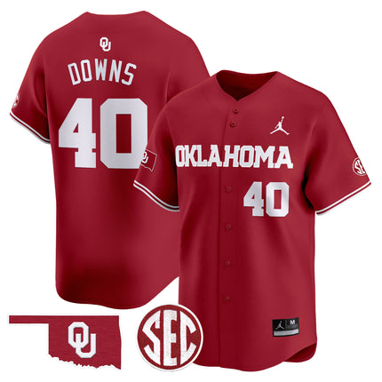 Men's Oklahoma Sooners 2024 Vapor Premier Limited Jersey - SEC Patch - All Stitched