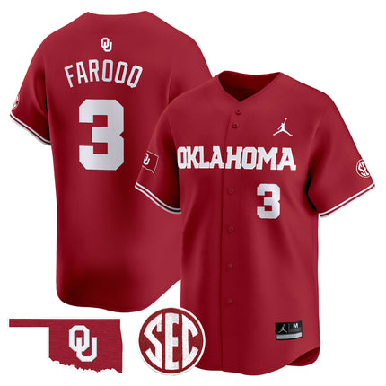 Men's Oklahoma Sooners 2024 Vapor Premier Limited Jersey - SEC Patch - All Stitched