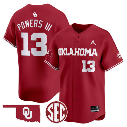 Men's Oklahoma Sooners 2024 Vapor Premier Limited Jersey - SEC Patch - All Stitched