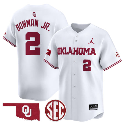 Men's Oklahoma Sooners 2024 Vapor Premier Limited Jersey - SEC Patch - All Stitched