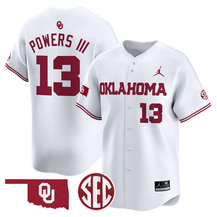 Men's Oklahoma Sooners 2024 Vapor Premier Limited Jersey - SEC Patch - All Stitched