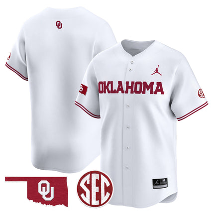 Men's Oklahoma Sooners 2024 Vapor Premier Limited Jersey - SEC Patch - All Stitched