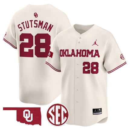 Men's Oklahoma Sooners 2024 Vapor Premier Limited Jersey - SEC Patch - All Stitched