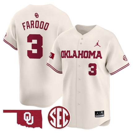 Men's Oklahoma Sooners 2024 Vapor Premier Limited Jersey - SEC Patch - All Stitched