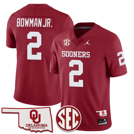 Men's Oklahoma Sooners 2024 SEC Patch Vapor Premier Limited Jersey - All Stitched