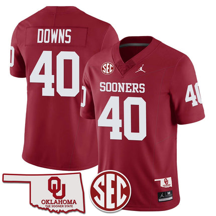 Men's Oklahoma Sooners 2024 SEC Patch Vapor Premier Limited Jersey - All Stitched