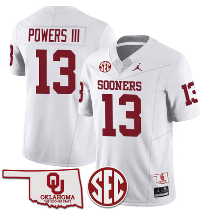 Men's Oklahoma Sooners 2024 SEC Patch Vapor Premier Limited Jersey - All Stitched