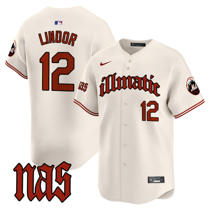 Men's Mets Nas Illmatic Vapor Premier Limited Jersey - All Stitched